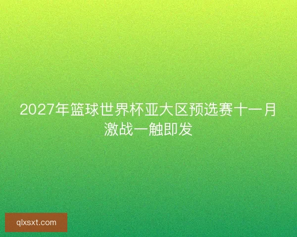 2027年篮球世界杯亚大区预选赛十一月激战一触即发