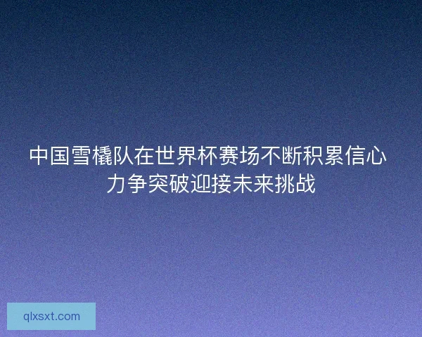 中国雪橇队在世界杯赛场不断积累信心 力争突破迎接未来挑战